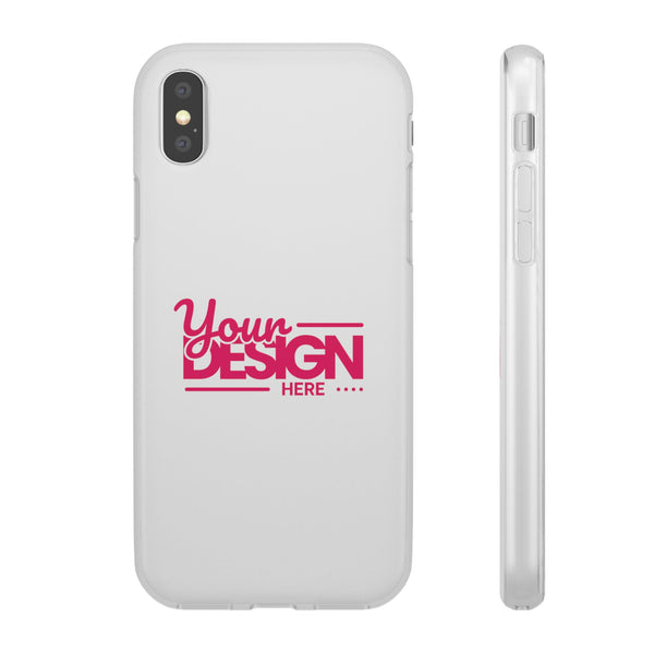 Customizable Flexi Phone Case – Personalize Your Design with Name or Photo, Flexible Protective Cover for iPhone