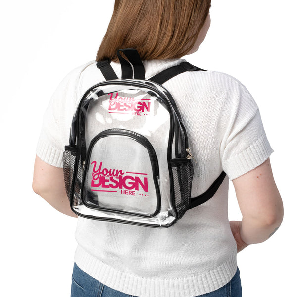 Clear Stadium Backpack – Transparent Security Bag for School, Events & Travel, Durable See-Through Customizable Bookbag