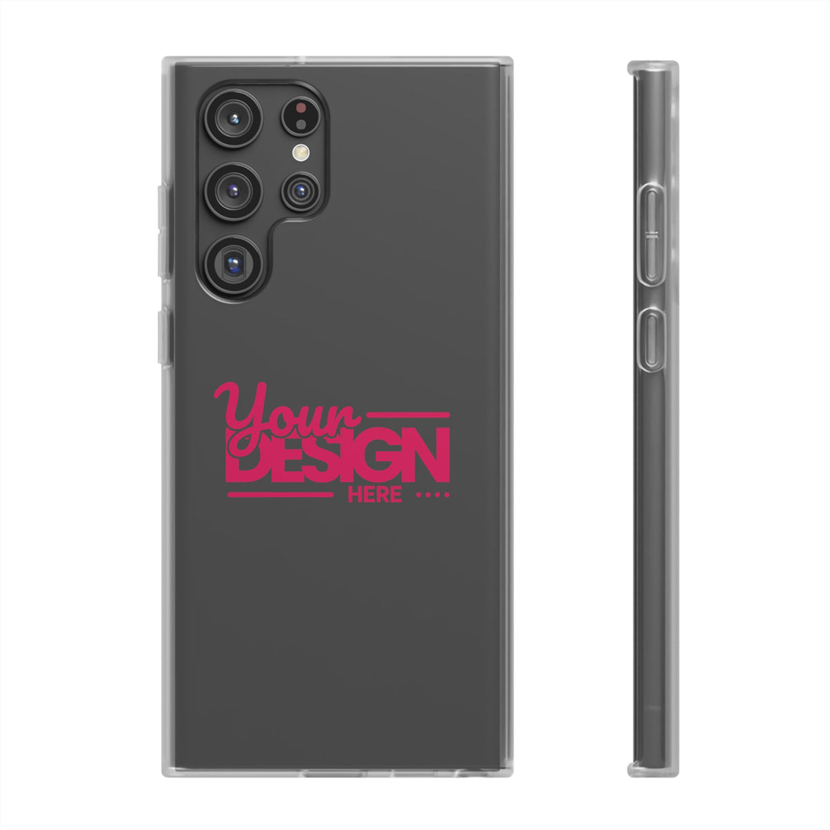 Customizable Flexi Phone Case – Personalize Your Design with Name or Photo, Flexible Protective Cover for Samsung Phones