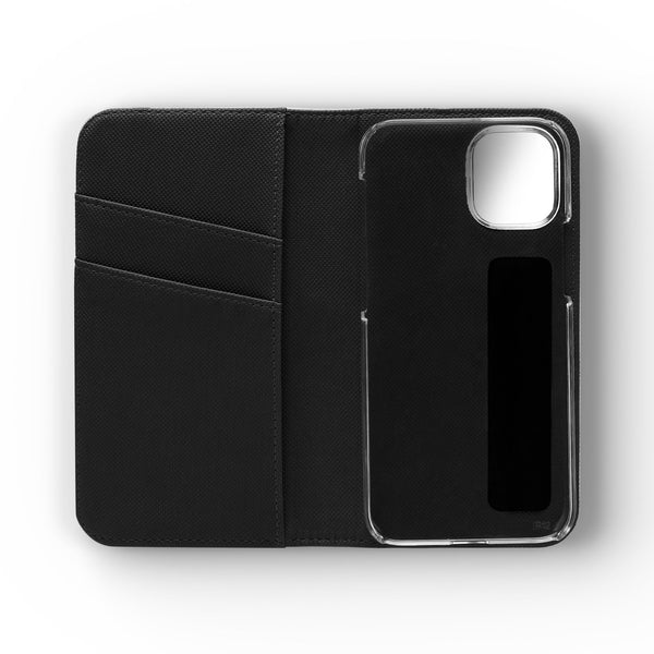 Customizable Flip Phone Wallet Case – ‘Your Design Here’ Folio Cover with Card Holder, Personalized Phone Case for iPhone