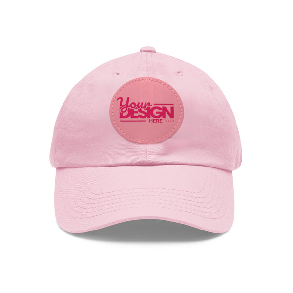 Custom Leather Patch Hat – Personalized Chino Twill Dad Cap, Adjustable Vintage Baseball Hat with PU Patch for Men & Women