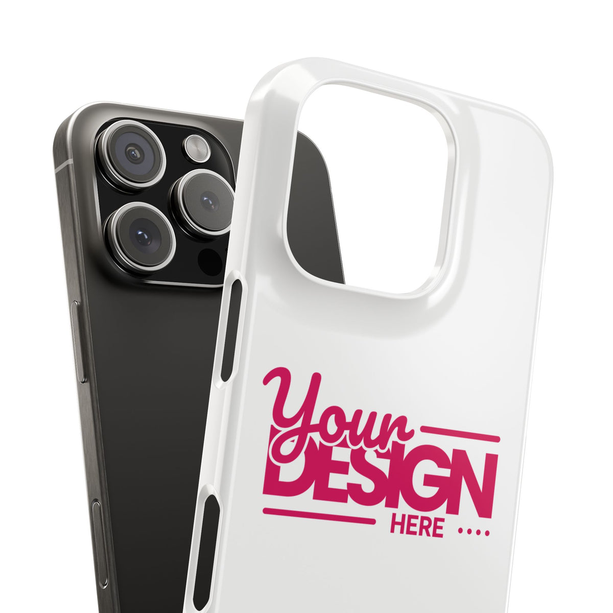 Customizable Slim Phone Case – Personalize Your Design with Name or Photo, Lightweight Protective Cover for iPhone