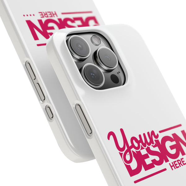 Customizable Slim Phone Case – Personalize Your Design with Name or Photo, Lightweight Protective Cover for iPhone