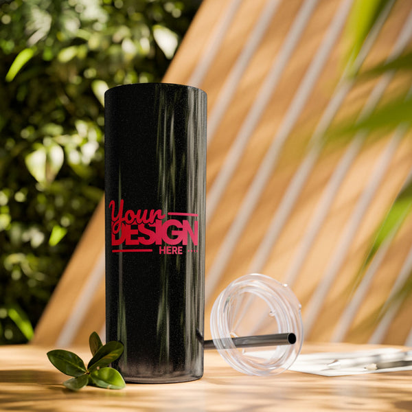 Personalized Skinny Tumbler with Straw, 20oz - Custom Travel Mug, Eco-Friendly Drinkware, Gift for Her, Stylish Hydration, Fun Party Favor