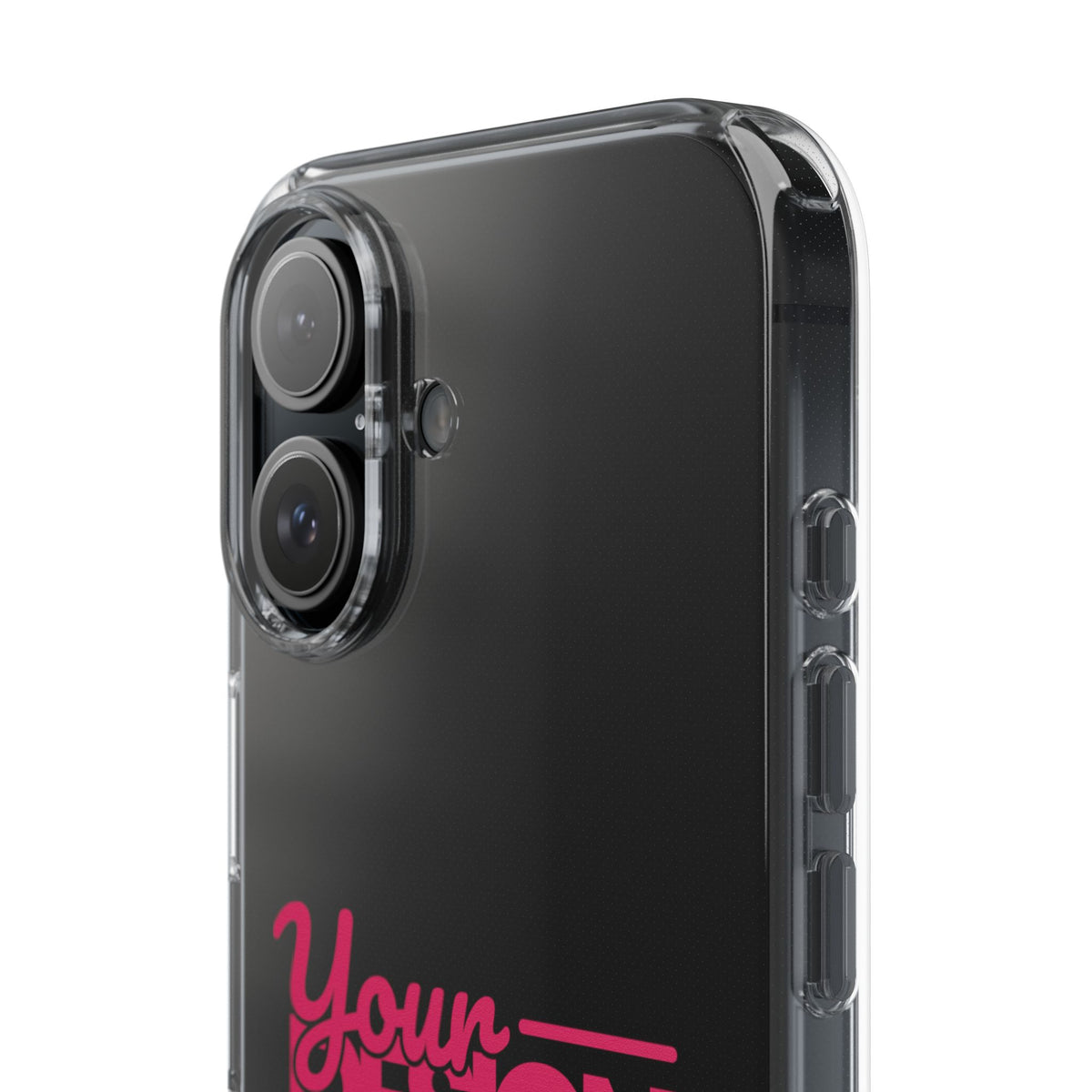 Customizable Clear Impact-Resistant Phone Case – Personalized Name or Photo Design, Transparent Shockproof Cover for iPhone