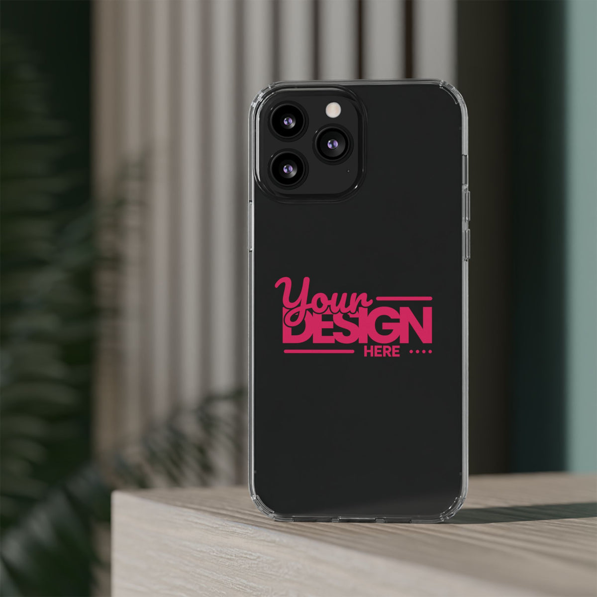 Customizable Clear Impact-Resistant Phone Case – Personalized Name or Photo Design, Transparent Shockproof Cover for iPhone