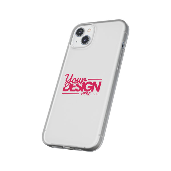 Customizable Flexi Phone Case – Personalize Your Design with Name or Photo, Flexible Protective Cover for iPhone