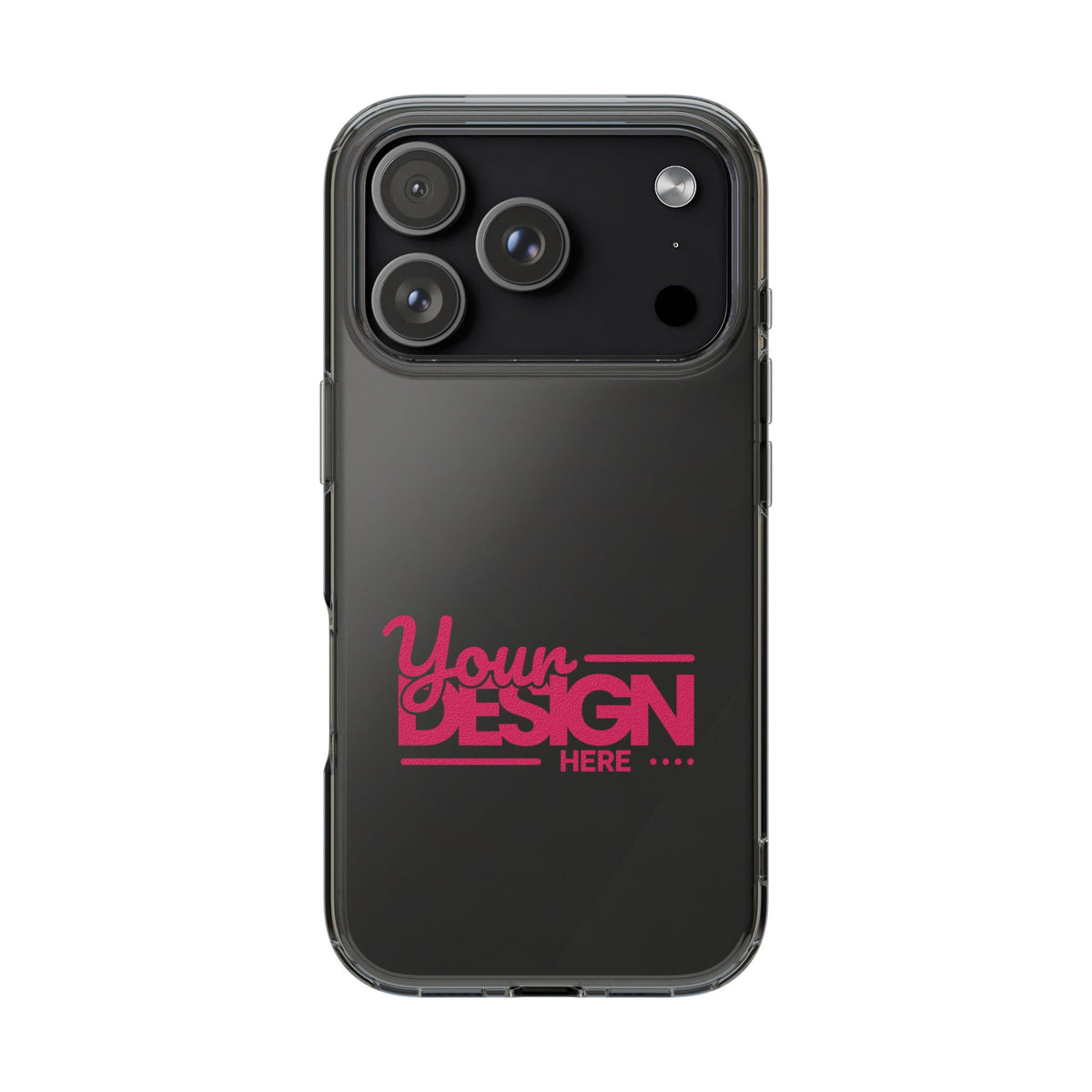 Customizable Clear Impact-Resistant Phone Case – Personalized Name or Photo Design, Transparent Shockproof Cover for iPhone