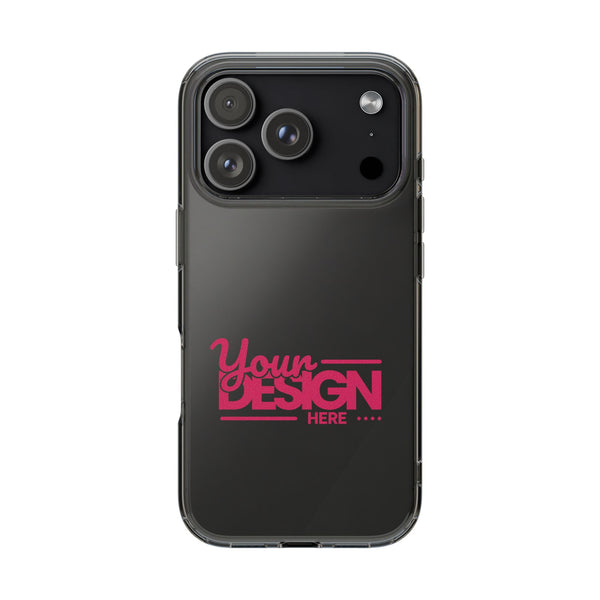 Customizable Clear Impact-Resistant Phone Case – Personalized Name or Photo Design, Transparent Shockproof Cover for iPhone