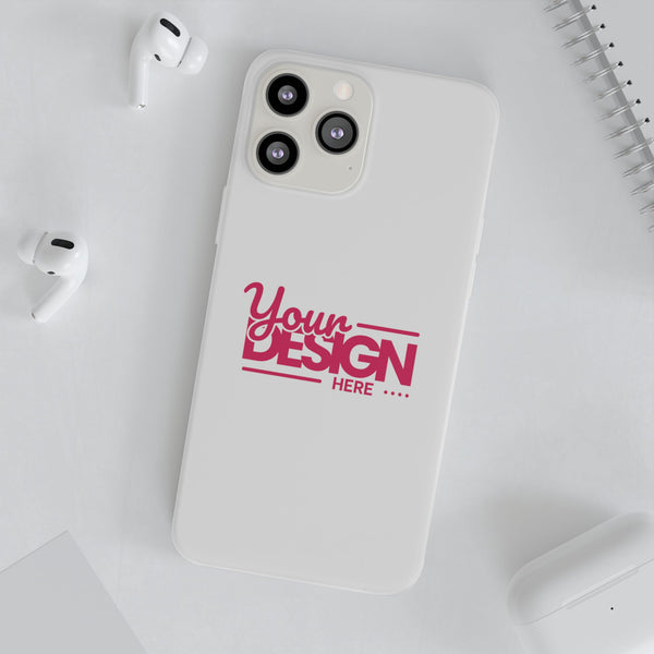 Customizable Flexi Phone Case – Personalize Your Design with Name or Photo, Flexible Protective Cover for iPhone