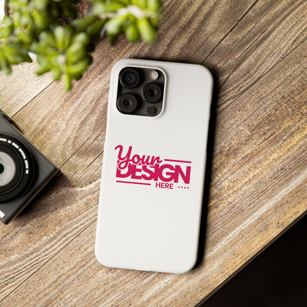 Customizable Slim Phone Case – Personalize Your Design with Name or Photo, Lightweight Protective Cover for iPhone