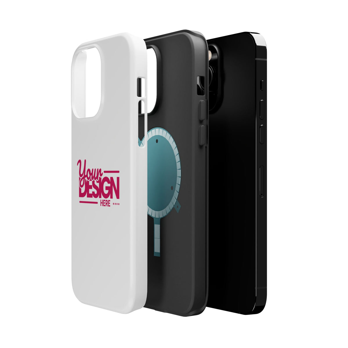 Durable Custom Magnetic Phone Case – Personalized Name or Photo Design, Shockproof Protective Cover for iPhone