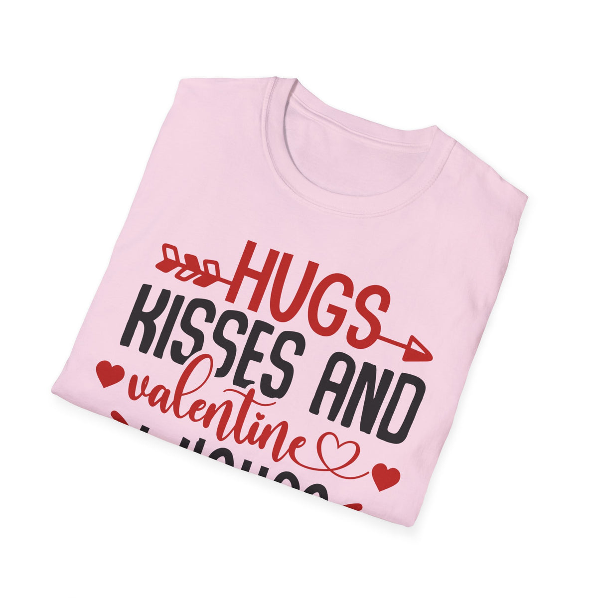 Hugs Valentine T-Shirt - Love Shirt - Heart Graphic Valentine's Tee