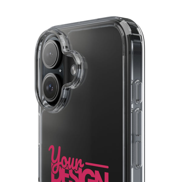 Clear Phone Case – Transparent Protective Cover with Custom Design (‘Your Design Here’), Personalized Case for iPhone