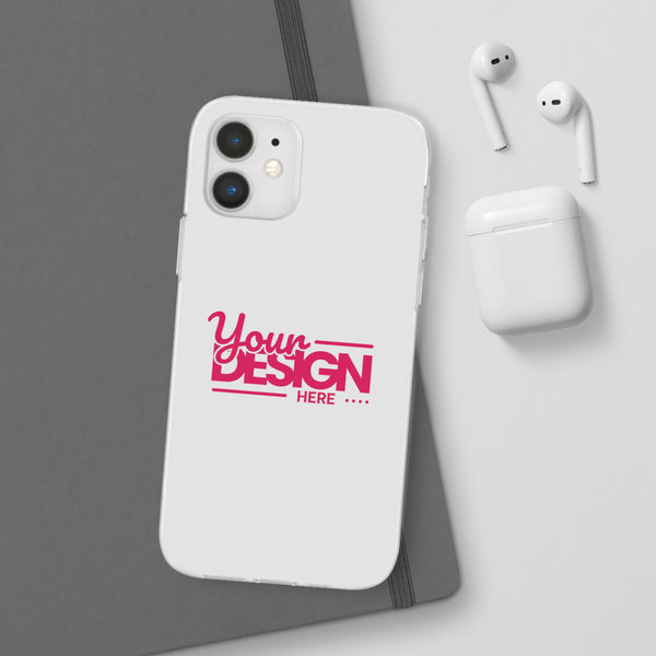 Customizable Flexi Phone Case – Personalize Your Design with Name or Photo, Flexible Protective Cover for iPhone