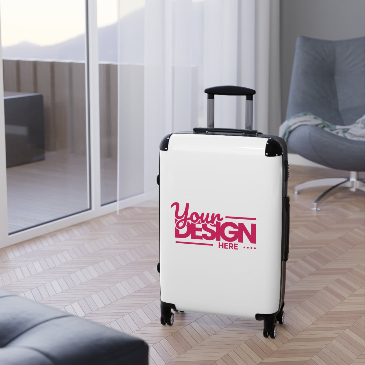 Custom Carry-On Suitcase – Personalized Travel Luggage with Your Design, Lightweight Spinner Bag for Trips & Vacations