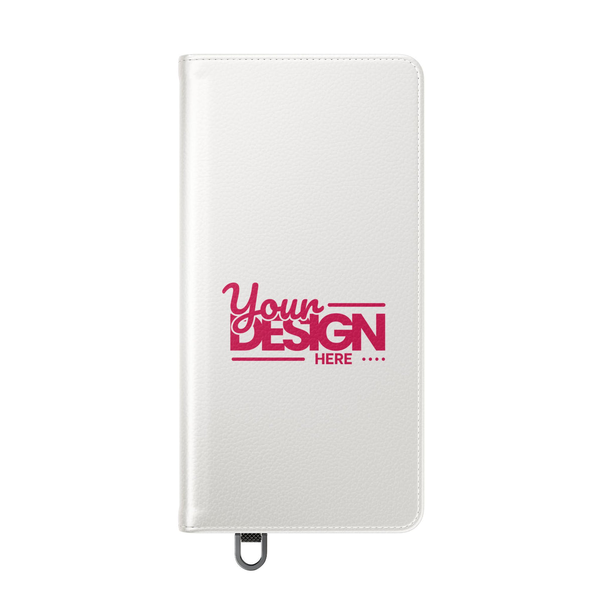 Customizable Flip Phone Wallet Case – ‘Your Design Here’ Folio Cover with Card Holder, Personalized Phone Case for Samsung