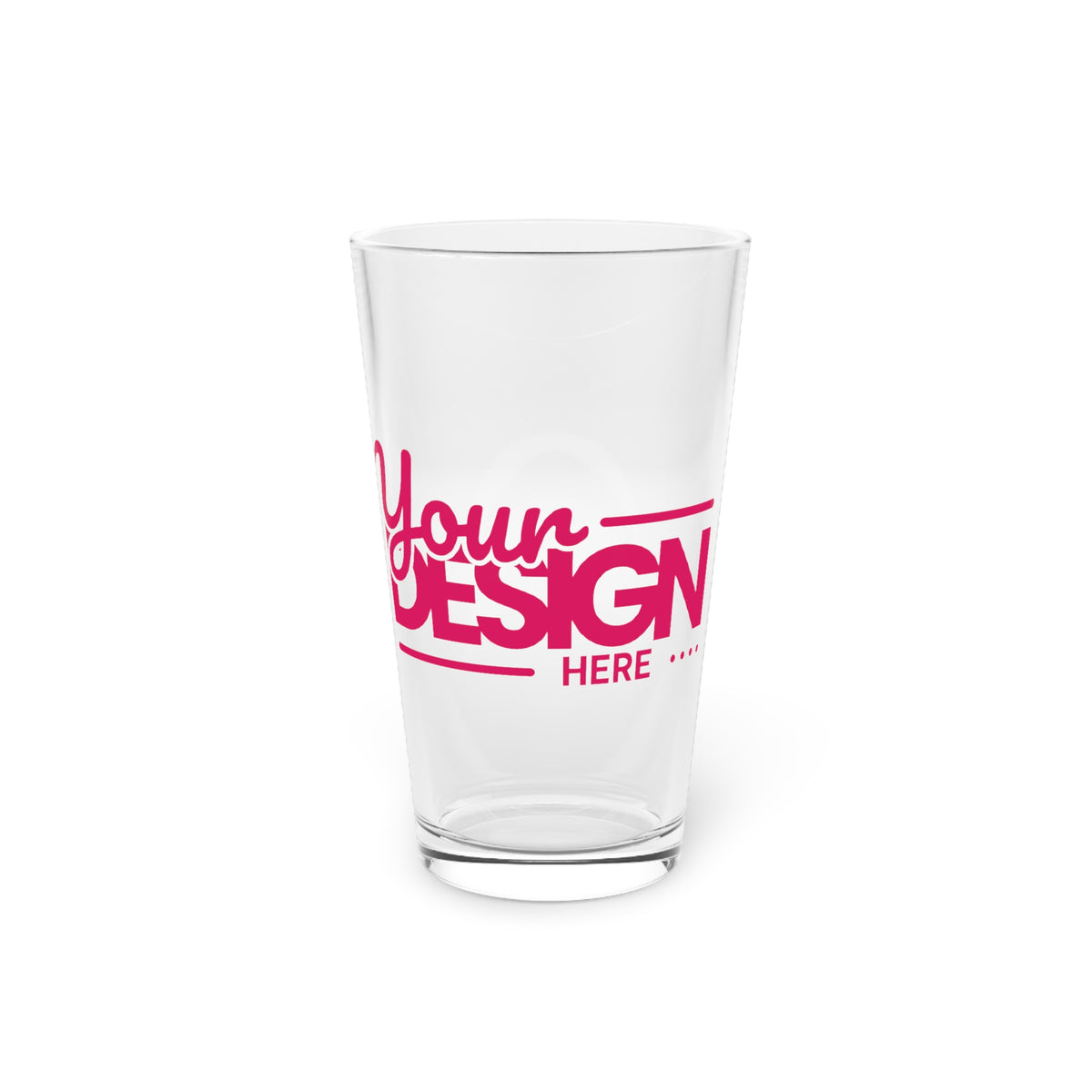Custom 16oz Pint Glass, Personalized Drinkware for Parties, Gifts, Barware, Wedding Favors, Unique Keepsake