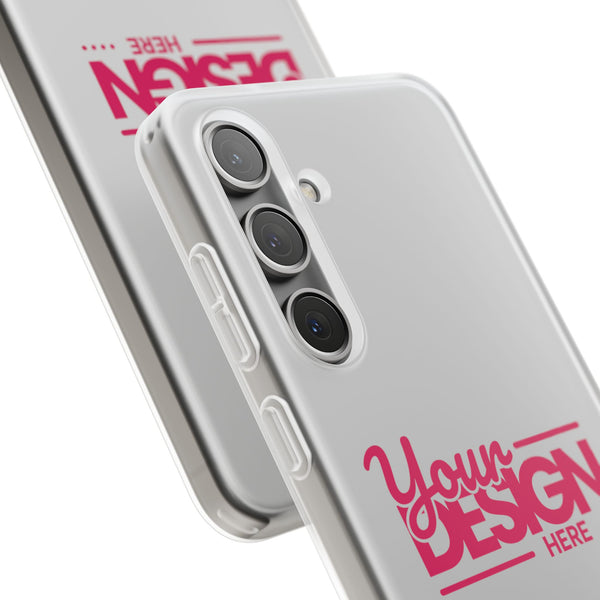 Customizable Flexi Phone Case – Personalize Your Design with Name or Photo, Flexible Protective Cover for Samsung Phones