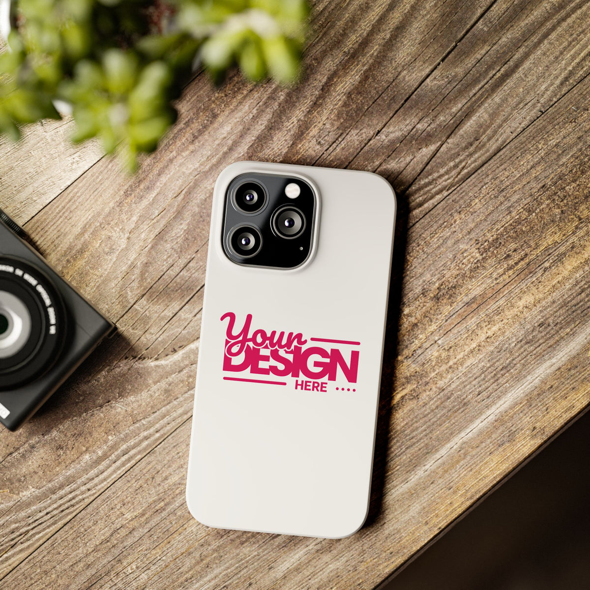 Customizable Slim Phone Case – Personalize Your Design with Name or Photo, Lightweight Protective Cover for iPhone