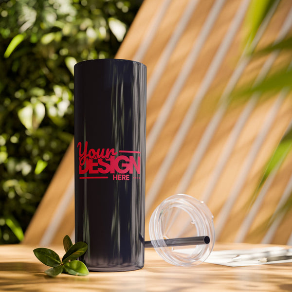 Personalized Skinny Tumbler with Straw, 20oz - Custom Travel Mug, Eco-Friendly Drinkware, Gift for Her, Stylish Hydration, Fun Party Favor