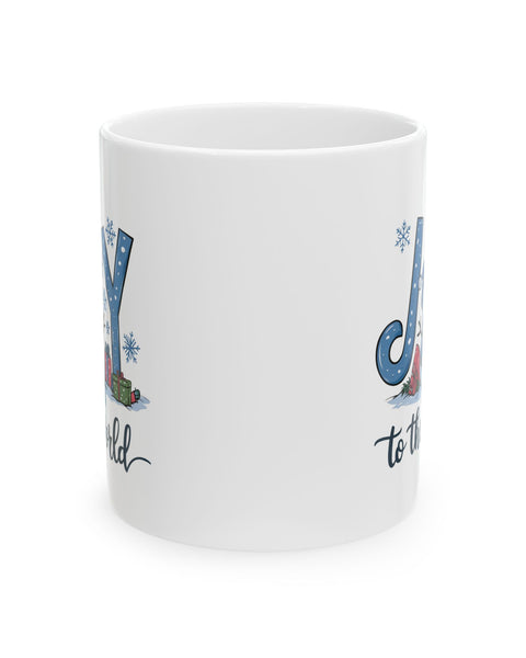 Joy to the World Christmas Mug – Festive Holiday Ceramic Coffee Cup (11oz, 15oz)