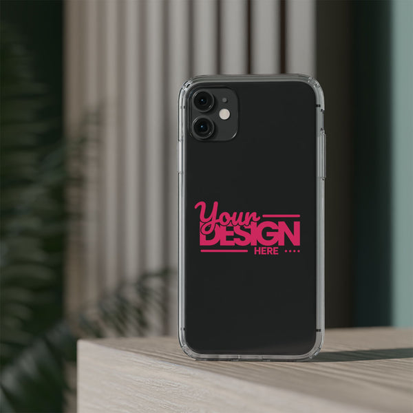 Customizable Clear Impact-Resistant Phone Case – Personalized Name or Photo Design, Transparent Shockproof Cover for iPhone