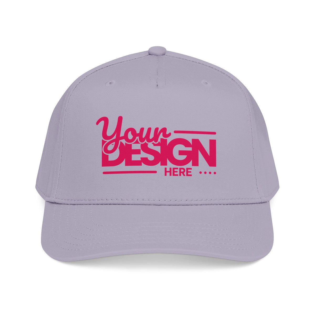 Custom Structured Baseball Cap – Personalized 5-Panel Snapback with Embroidered or Printed Design, Mid-Profile Custom Logo Ha