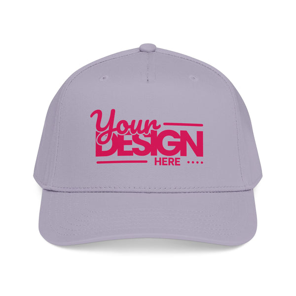 Custom Structured Baseball Cap – Personalized 5-Panel Snapback with Embroidered or Printed Design, Mid-Profile Custom Logo Ha
