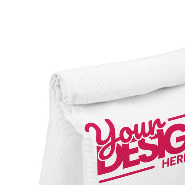 Custom Polyester Lunch Bag – Personalized ‘Your Design Here’ Insulated Tote, Reusable Food Storage Bag for Work, School & Travel