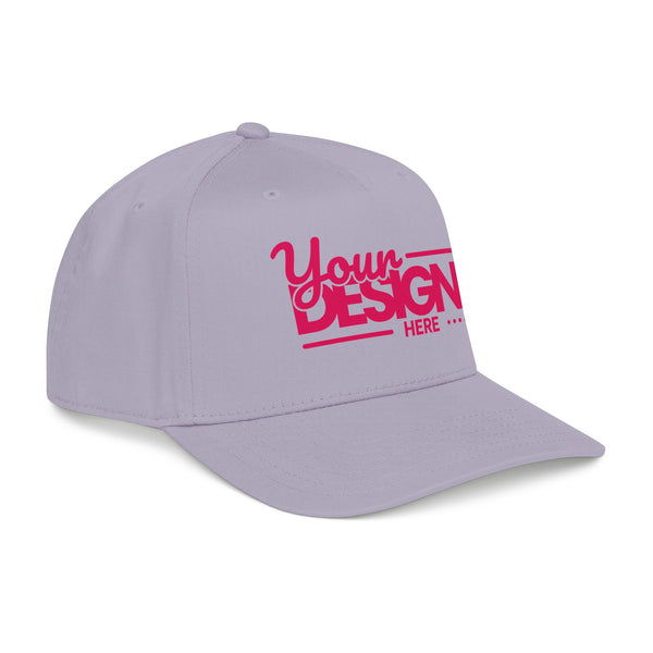 Custom Structured Baseball Cap – Personalized 5-Panel Snapback with Embroidered or Printed Design, Mid-Profile Custom Logo Ha