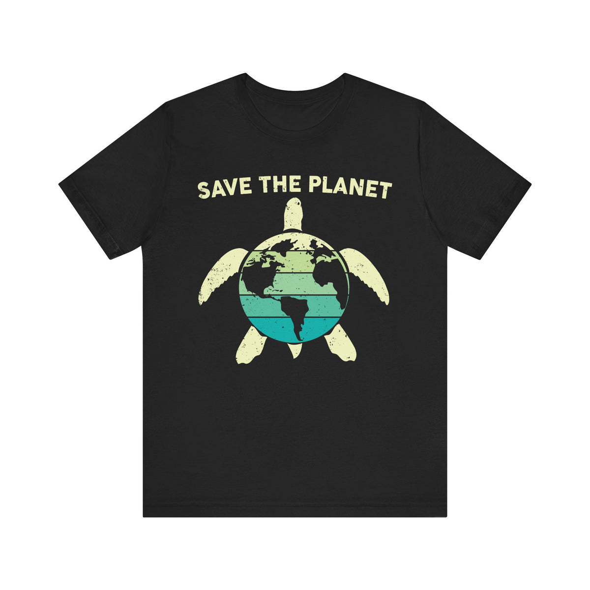 Save the Planet - Eco-Friendly Turtle Graphic Tee, Earth Conservation, Ocean Protection, Marine Life Awareness, Green