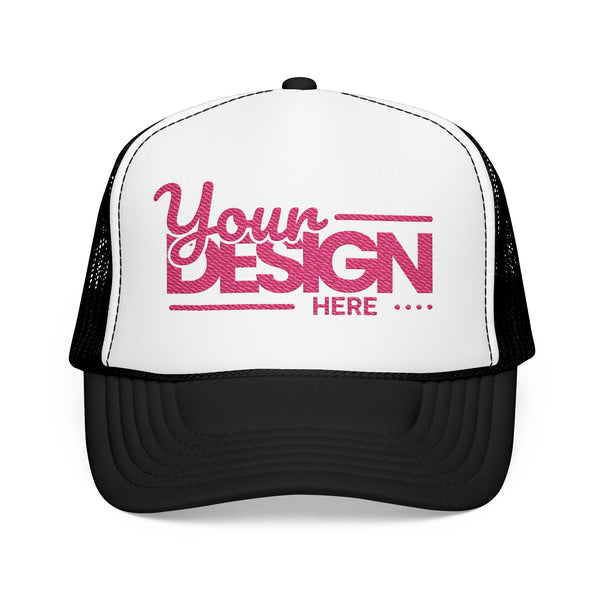 Custom Foam Trucker Hat – Personalized High-Profile 5-Panel Cap with Embroidery, Vintage Snapback Mesh Hat for Men & Women