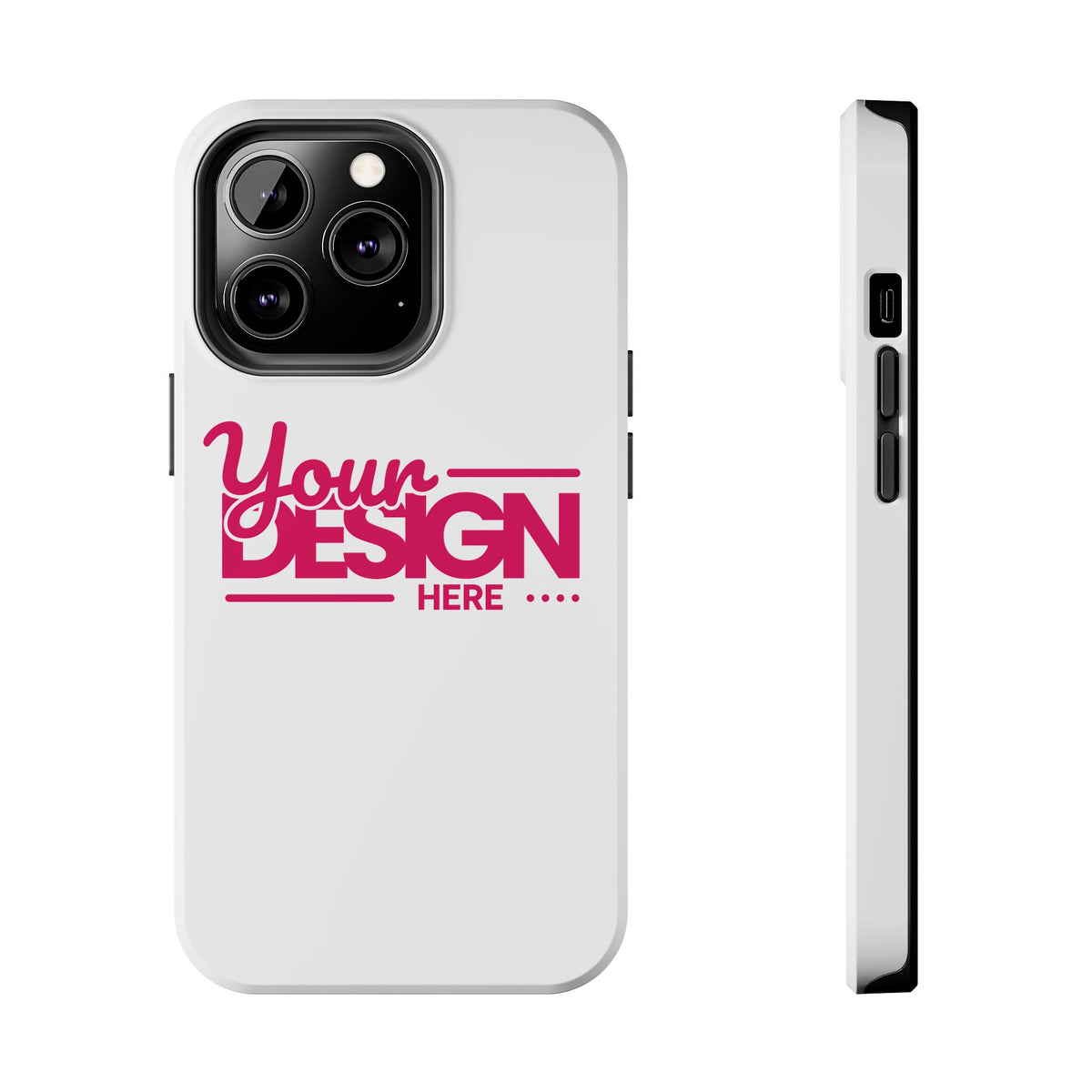 Personalized Tough Phone Case – Custom Name or Photo Protective Cover, Shock-Absorbent Durable Case for iPhone, Unique Gift Idea