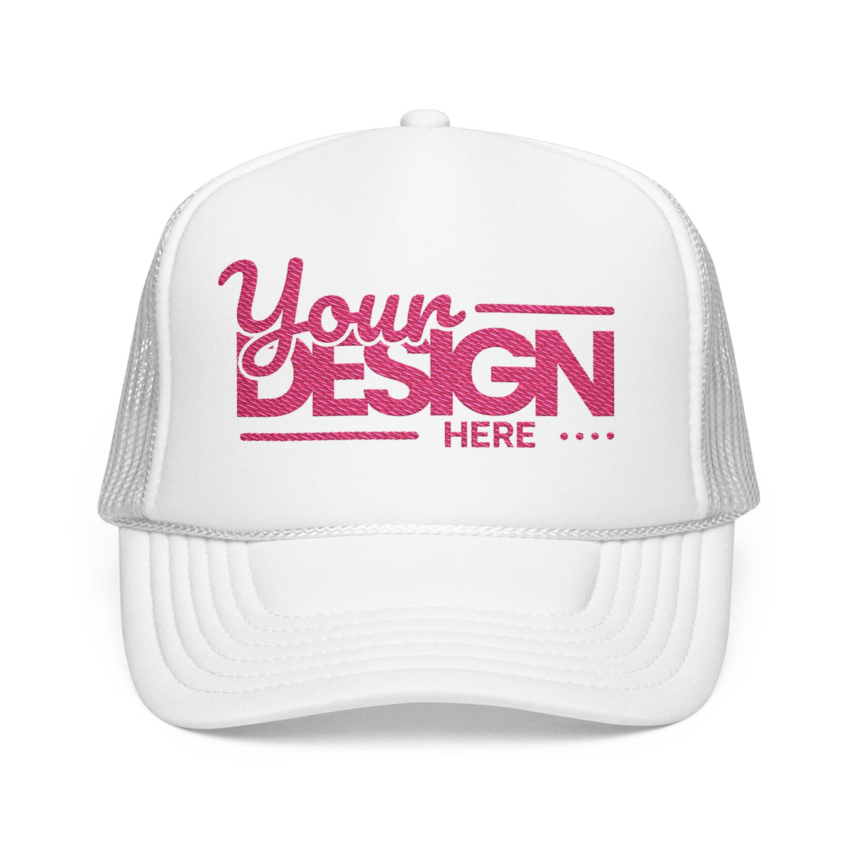 Custom Foam Trucker Hat – Personalized High-Profile 5-Panel Cap with Embroidery, Vintage Snapback Mesh Hat for Men & Women