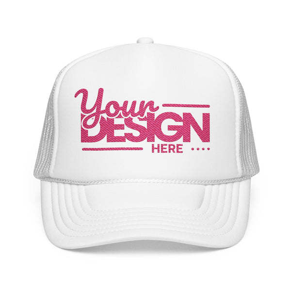 Custom Foam Trucker Hat – Personalized High-Profile 5-Panel Cap with Embroidery, Vintage Snapback Mesh Hat for Men & Women