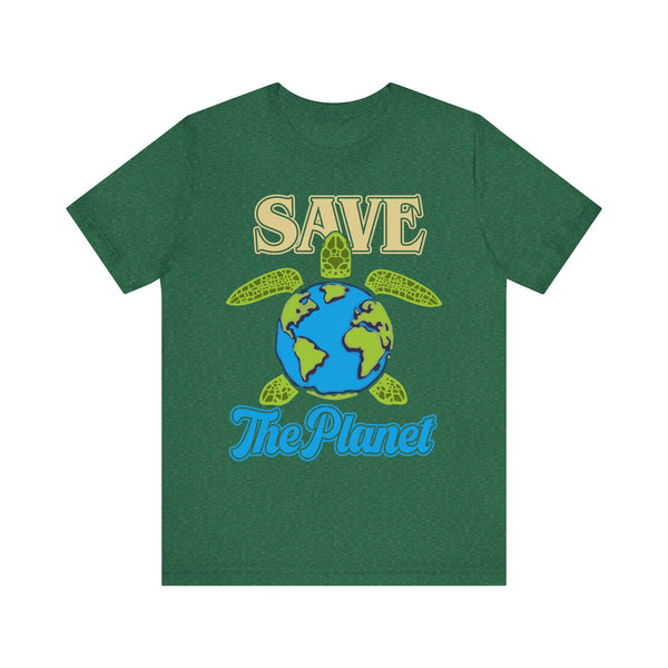 Save the Planet - Turtle Earth Graphic Tee, Ocean Conservation, Eco-Friendly Apparel, Environmental Awareness Shirt,