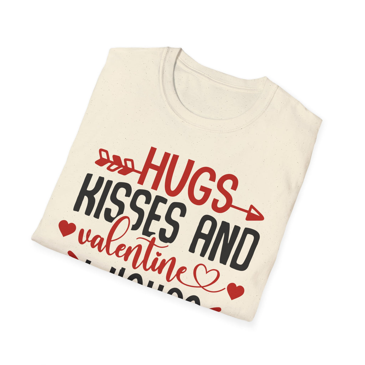 Hugs Valentine T-Shirt - Love Shirt - Heart Graphic Valentine's Tee