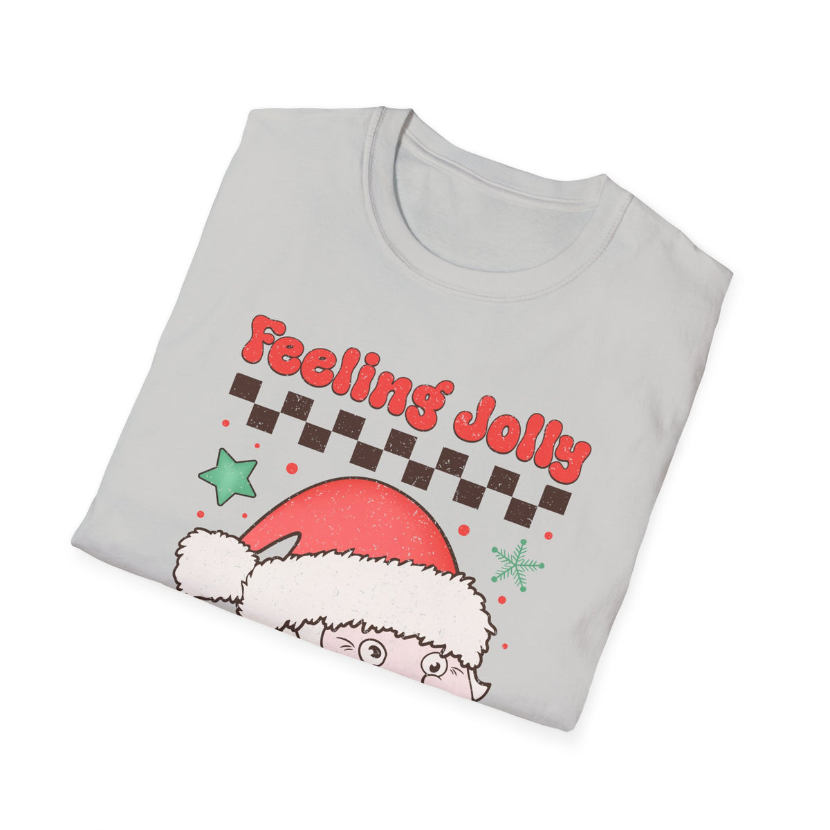 Feeling Jolly Christmas Santa Claus Holiday Shirt - Funny Christmas T-shirt for Men and Women