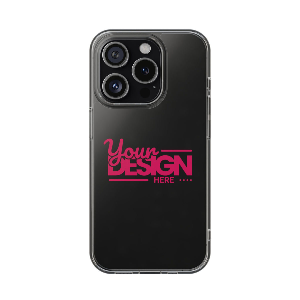 Customizable Clear Impact-Resistant Phone Case – Personalized Name or Photo Design, Transparent Shockproof Cover for iPhone