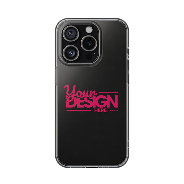 Customizable Clear Impact-Resistant Phone Case – Personalized Name or Photo Design, Transparent Shockproof Cover for iPhone