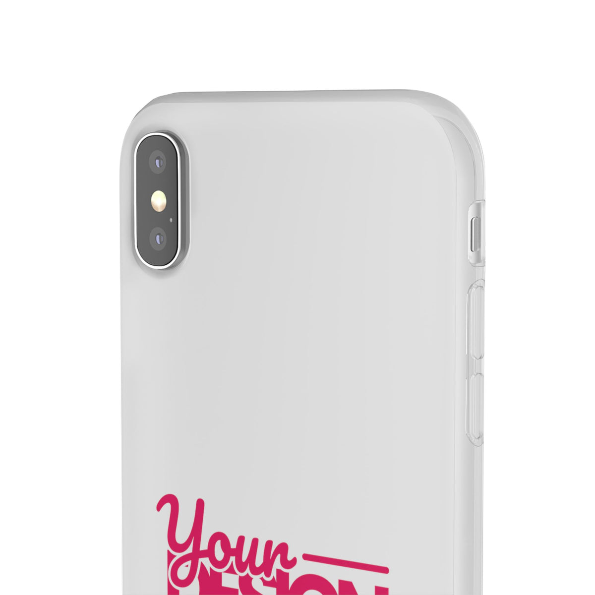 Customizable Flexi Phone Case – Personalize Your Design with Name or Photo, Flexible Protective Cover for iPhone