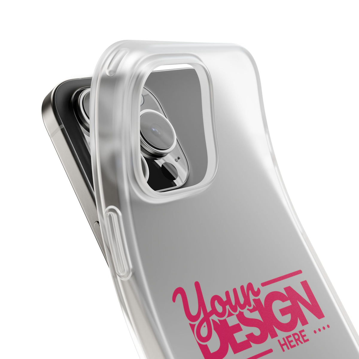 Customizable Flexi Phone Case – Personalize Your Design with Name or Photo, Flexible Protective Cover for iPhone