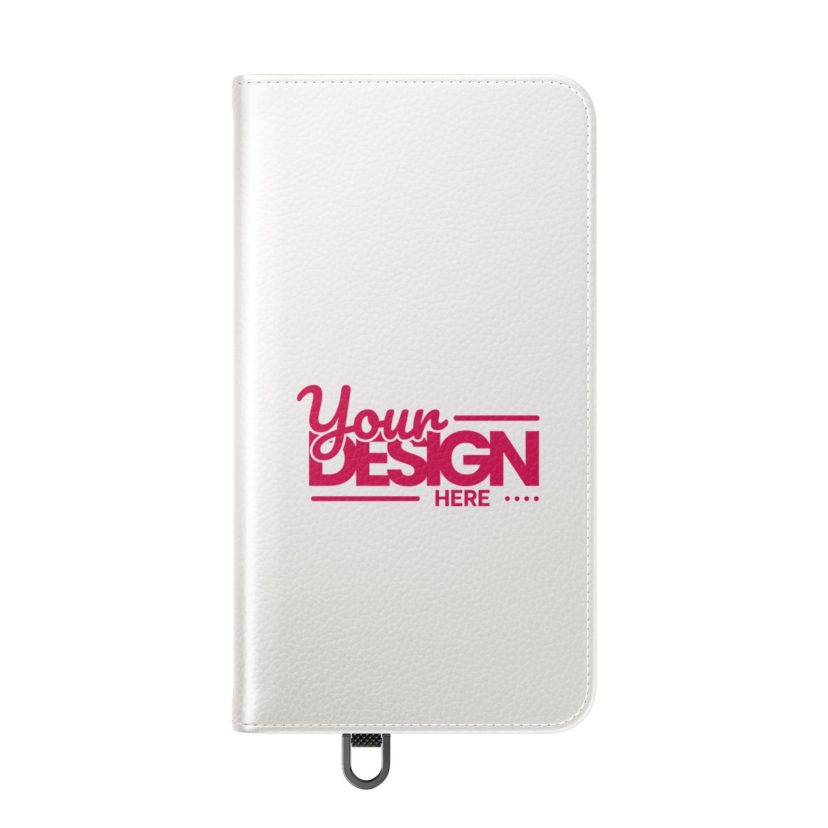 Customizable Flip Phone Wallet Case – ‘Your Design Here’ Folio Cover with Card Holder, Personalized Phone Case for Samsung