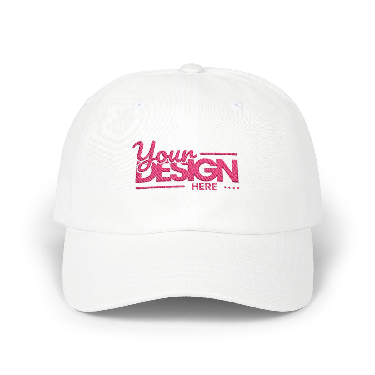 Custom Classic Dad Cap – Minimal Embroidered Logo Baseball Hat, Personalized Adjustable Cotton Cap for Men & Women