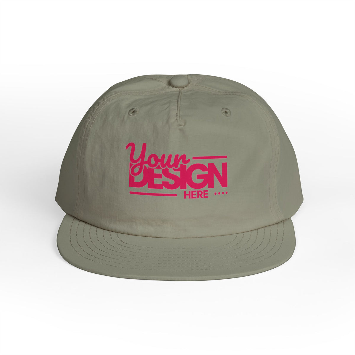 Custom Surf Cap – Lightweight Quick-Dry Recycled Nylon Snapback, Personalized Beach Hat with Breathable Mesh & Relaxed Fi