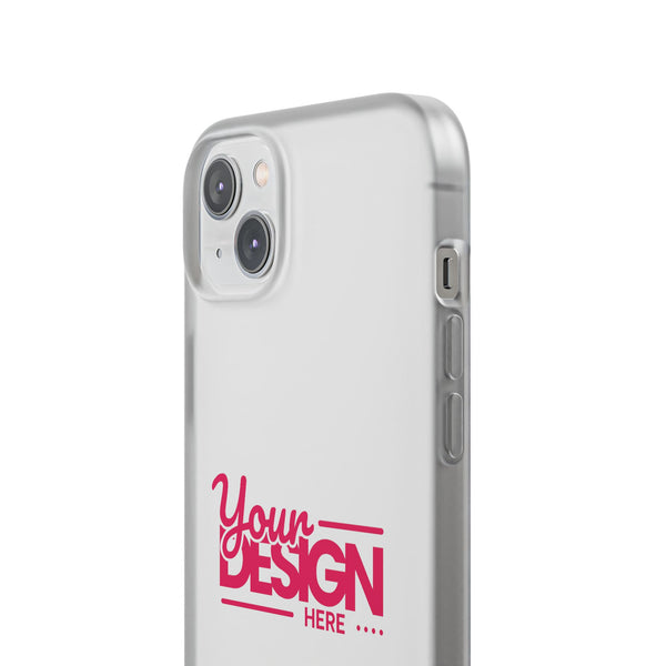 Customizable Flexi Phone Case – Personalize Your Design with Name or Photo, Flexible Protective Cover for iPhone
