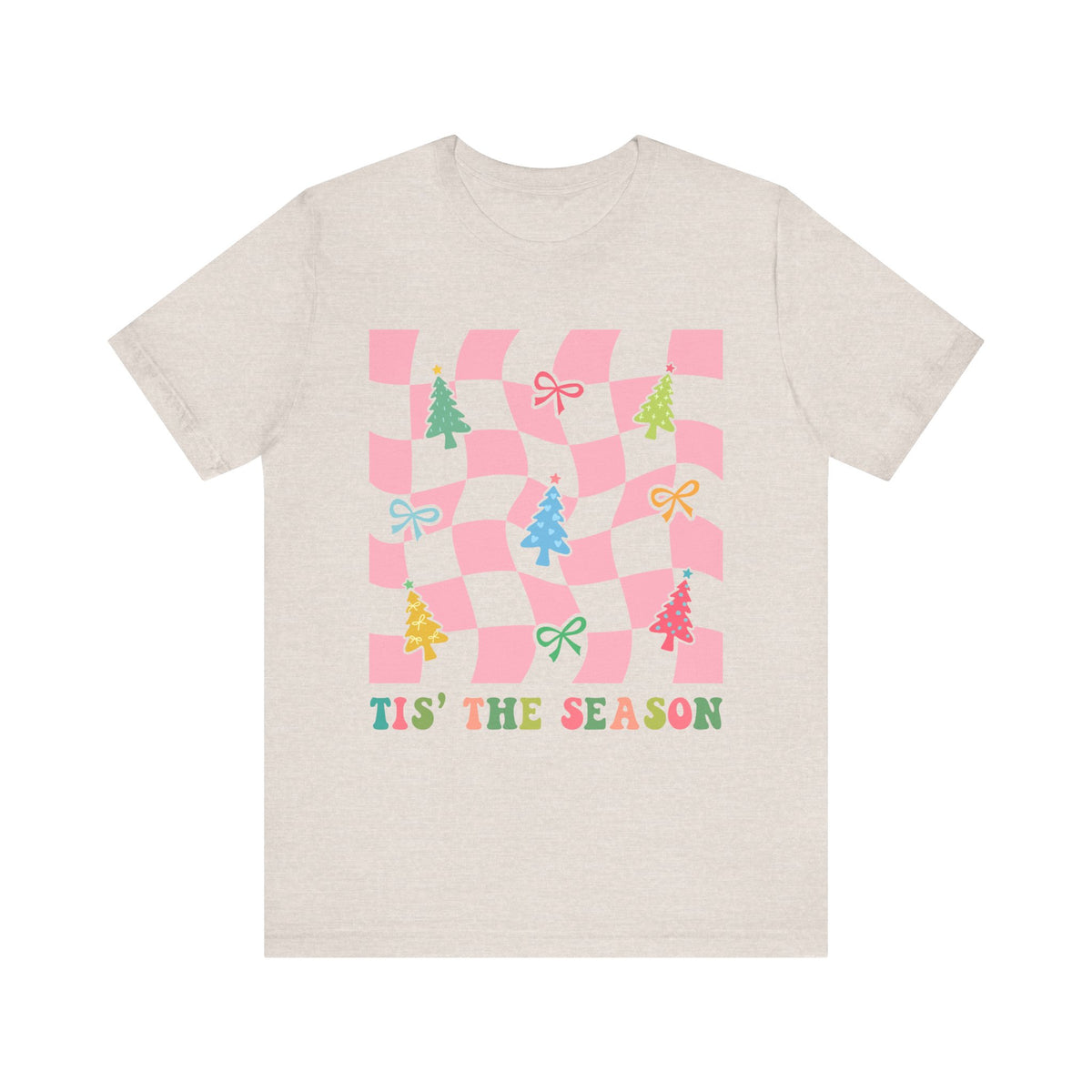 Tis the Season Christmas T-Shirt - Playful Trees and Bows