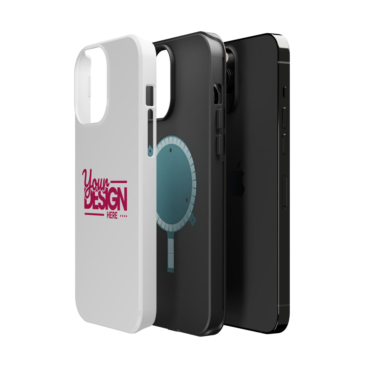 Durable Custom Magnetic Phone Case – Personalized Name or Photo Design, Shockproof Protective Cover for iPhone