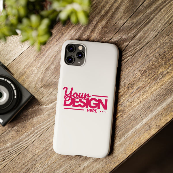 Customizable Slim Phone Case – Personalize Your Design with Name or Photo, Lightweight Protective Cover for iPhone